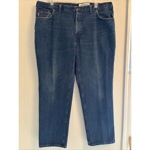 Carhartt Work Men's Jeans - Dark Blue 44x30 Logo Relaxed Fit